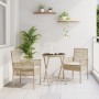 Conjunto de jardín bistró de 3 piezas con cojines beige de poliratán de , Sillas de jardín - Ref: Foro24-3334966, Precio: 180...