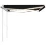 Toldo automático LED sensor de viento gris antracita 4,5x3,5 m de vidaXL, Toldos - Ref: Foro24-3070054, Precio: 805,65 €, Des...