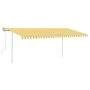Toldo retráctil manual con postes amarillo y blanco 5x3,5 m de vidaXL, Toldos - Ref: Foro24-3070058, Precio: 493,05 €, Descue...