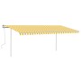 Toldo retráctil manual con postes amarillo y blanco 5x3,5 m de vidaXL, Toldos - Ref: Foro24-3070058, Precio: 501,46 €, Descue...