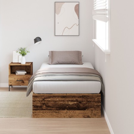 Estructura de Cama con Almacenamiento de Madera Vieja 90x200 cm de , Camas y somieres - Ref: Foro24-3335347, Precio: 203,24 €...