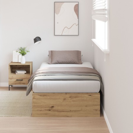 Estructura de Cama de Almacenamiento Roble Artesano 90x200 cm de , Camas y somieres - Ref: Foro24-3335348, Precio: 192,56 €, ...