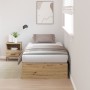Estructura de Cama de Almacenamiento Roble Artesano 90x200 cm de , Camas y somieres - Ref: Foro24-3335348, Precio: 192,56 €, ...