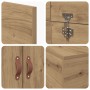 Estructura de Cama de Almacenamiento Roble Artesano 90x200 cm de , Camas y somieres - Ref: Foro24-3335348, Precio: 192,56 €, ...