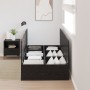 Estructura de Cama de Almacenamiento Roble Negro 100x200 cm de , Camas y somieres - Ref: Foro24-3335350, Precio: 231,26 €, De...