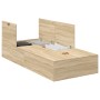 Estructura de cama de almacenamiento Roble Sonoma 100x200 cm de , Camas y somieres - Ref: Foro24-3335351, Precio: 204,14 €, D...