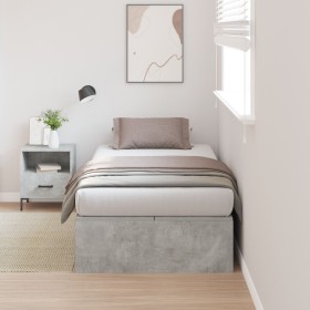 Estructura de cama de almacenamiento Gris concreto 100x200 cm de , Camas y somieres - Ref: Foro24-3335352, Precio: 215,48 €, ...