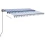 Toldo manual retráctil con luz LED azul y blanco 3x2,5 m de vidaXL, Toldos - Ref: Foro24-3070101, Precio: 367,69 €, Descuento: %