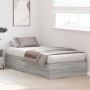 Estructura de cama de almacenamiento Gris Sonoma 100x200 cm de , Camas y somieres - Ref: Foro24-3335354, Precio: 209,84 €, De...