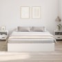 Marco de Cama Blanco Madera King Marco con Almacenamiento de , Camas y somieres - Ref: Foro24-3335357, Precio: 448,17 €, Desc...