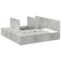 Estructura de Cama de Almacenamiento Gris Concreto 200x200 cm de , Camas y somieres - Ref: Foro24-3335360, Precio: 435,41 €, ...