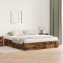Cama con almacenamiento de Roble Ahumado 200x200 cm de , Camas y somieres - Ref: Foro24-3335361, Precio: 435,89 €, Descuento: %