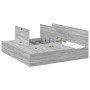 Estructura de cama de almacenamiento Gris Sonoma 200x200 cm de , Camas y somieres - Ref: Foro24-3335362, Precio: 448,17 €, De...