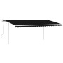 Toldo manual retráctil con postes gris antracita 5x3,5 m de vidaXL, Toldos - Ref: Foro24-3070059, Precio: 511,90 €, Descuento: %