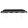 Toldo manual retráctil con postes gris antracita 5x3,5 m de vidaXL, Toldos - Ref: Foro24-3070059, Precio: 511,90 €, Descuento: %