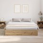 Base de Cama de Almacenamiento en Roble Artisan 200x200 cm de , Camas y somieres - Ref: Foro24-3335364, Precio: 443,33 €, Des...