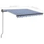 Toldo manual retráctil con luz LED azul y blanco 3x2,5 m de vidaXL, Toldos - Ref: Foro24-3070101, Precio: 367,69 €, Descuento: %