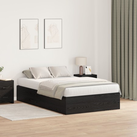 Estructura de cama de almacenamiento en roble negro 120x200 cm de , Camas y somieres - Ref: Foro24-3335366, Precio: 337,72 €,...