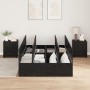 Estructura de cama de almacenamiento en roble negro 120x200 cm de , Camas y somieres - Ref: Foro24-3335366, Precio: 337,72 €,...