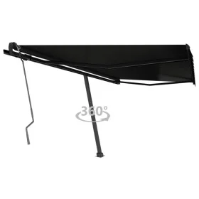 Toldo de pie manual retráctil gris antracita 400x350 cm de vidaXL, Toldos - Ref: Foro24-3069819, Precio: 454,80 €, Descuento: %