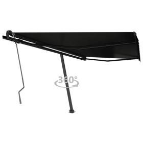 Toldo de pie manual retráctil gris antracita 400x350 cm de vidaXL, Toldos - Ref: Foro24-3069819, Precio: 478,03 €, Descuento: %