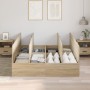 Estructura de cama Roble de Sonoma Madera elaborada Doble de , Camas y somieres - Ref: Foro24-3335375, Precio: 337,74 €, Desc...