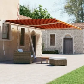 Toldo de pie automático naranja y marrón 600x300 cm de vidaXL, Toldos - Ref: Foro24-3069610, Precio: 643,85 €, Descuento: %