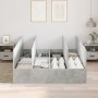 Estructura de Cama de Almacenamiento Gris Concreto 150x200 cm de , Camas y somieres - Ref: Foro24-3335384, Precio: 406,44 €, ...