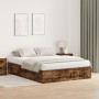 Estructura de Cama de Almacenamiento Roble Ahumado 150x200 cm de , Camas y somieres - Ref: Foro24-3335385, Precio: 406,44 €, ...