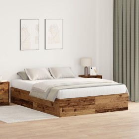 Estructura de Cama de Almacenamiento Madera Vieja 150x200 cm de , Camas y somieres - Ref: Foro24-3335387, Precio: 405,94 €, D...