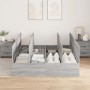 Armazón de cama Gris Sonoma Tablero de partículas Queen de , Camas y somieres - Ref: Foro24-3335386, Precio: 417,33 €, Descue...