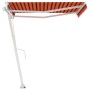 Toldo de pie manual retráctil naranja y marrón 350x250 cm de vidaXL, Toldos - Ref: Foro24-3069520, Precio: 506,63 €, Descuent...