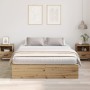 Marco de Cama de Almacenamiento en Roble Artisan 160x200 cm de , Camas y somieres - Ref: Foro24-3335396, Precio: 371,45 €, De...
