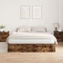 Estructura de cama Roble ahumado Madera Doble Con almacenamiento de , Camas y somieres - Ref: Foro24-3335401, Precio: 428,88 ...