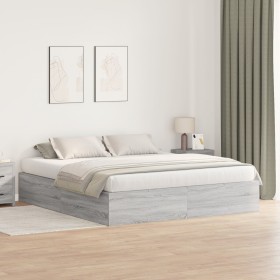 Estructura de Cama de Almacenamiento Gris Sonoma 180x200 cm de , Camas y somieres - Ref: Foro24-3335402, Precio: 433,30 €, De...