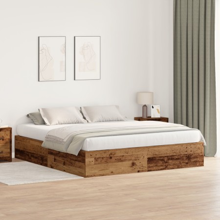 Estructura de Cama Madera Recuperada Madera de Roble Sólido de , Camas y somieres - Ref: Foro24-3335403, Precio: 421,70 €, De...