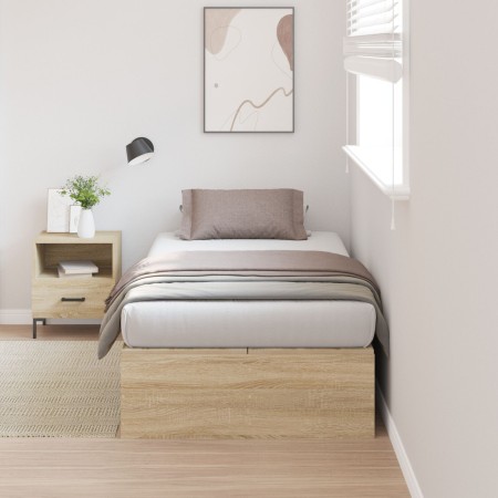Estructura de cama Roble de Sonoma Madera elaborada de , Camas y somieres - Ref: Foro24-3335415, Precio: 170,71 €, Descuento: %