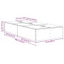 Marco de Cama Gris Concreto Madera Resistente Duradero de , Camas y somieres - Ref: Foro24-3335416, Precio: 170,71 €, Descuen...