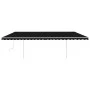 Toldo manual retráctil con postes gris antracita 6x3,5 m de vidaXL, Toldos - Ref: Foro24-3070079, Precio: 702,65 €, Descuento: %