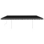 Toldo manual retráctil con postes gris antracita 6x3,5 m de vidaXL, Toldos - Ref: Foro24-3070079, Precio: 712,13 €, Descuento: %