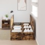Marco de Cama de Almacenamiento en Roble Ahumado 75x190 cm de , Camas y somieres - Ref: Foro24-3335417, Precio: 170,71 €, Des...
