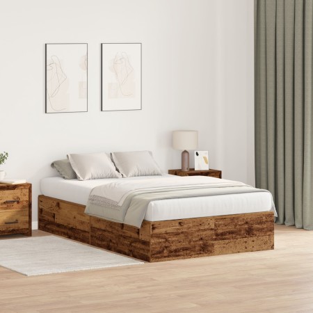 Estructura de Cama de Almacenamiento de Madera Vieja 120x190 cm de , Camas y somieres - Ref: Foro24-3335427, Precio: 305,90 €...