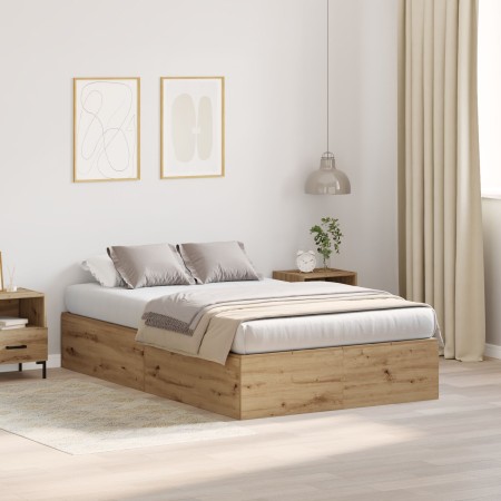 Estructura de Cama de Almacenamiento de Roble Artisan 120x190 cm de , Camas y somieres - Ref: Foro24-3335428, Precio: 305,90 ...