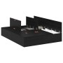 Estructura de Cama de Almacenamiento de Roble Negro 140x190 cm de , Camas y somieres - Ref: Foro24-3335430, Precio: 351,29 €,...