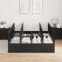 Estructura de Cama de Almacenamiento de Roble Negro 140x190 cm de , Camas y somieres - Ref: Foro24-3335430, Precio: 351,29 €,...