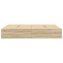 Cama con Almacenamiento Roble Sonoma Madera elaborada 140 x 200 cm de , Camas y somieres - Ref: Foro24-3335431, Precio: 330,6...