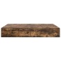 Cama con almacenamiento Roble Ahumado 140x190 cm de , Camas y somieres - Ref: Foro24-3335433, Precio: 330,68 €, Descuento: %