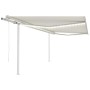 Toldo automático con LED y sensor de viento crema 4,5x3,5 m de vidaXL, Toldos - Ref: Foro24-3070052, Precio: 790,17 €, Descue...