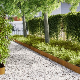 bordes de césped 50 pcs 100x0,5x20 cm acero corten de , Ribetes y bordes para jardín - Ref: Foro24-3335780, Precio: 284,37 €,...