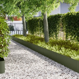 bordes de césped 30 pcs Verde Oliva 100x0,5x30 cm Acero de , Ribetes y bordes para jardín - Ref: Foro24-3335784, Precio: 254,...